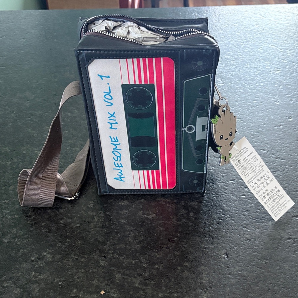 Cassette Tape Crossbody Bag with Keychain GUARDIANS OF THE GALAXY